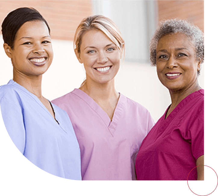 Diverse group of nurses